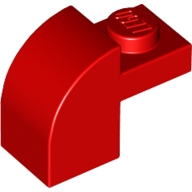 Lego kostka (kostička) 2x1x1 1/3 zakulacená nahoře, červená (609121, 6184782)